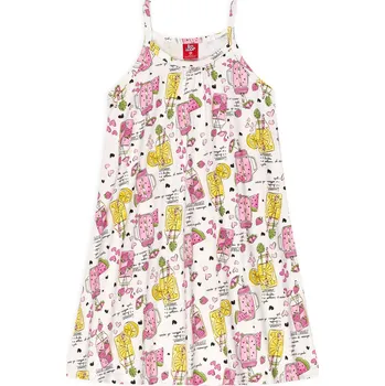 Dívčí šaty Dívčí šaty BEE LOOP LIMONADA bílé Velikost: 128