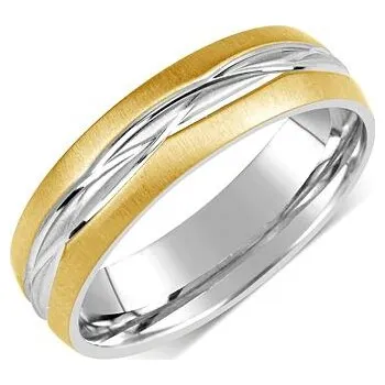 Prsten L'AMOUR snubní prsten pro muže i ženy z chirurgické oceli velikost obvod 54 mm RRC191-obvod 54 mm