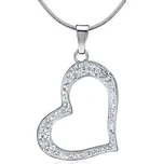 Stříbrný přívěsek srdce se Swarovski® Crystals SILVEGOB16086