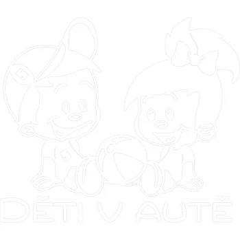 Samolepicí dekorace na vozidlo Děti v autě balón samolepka na auto Světle hnědá Velikost A