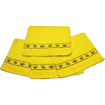 Obrázkový dětský ručník pro mateřské školy 30x50 cm - Včelka žlutá