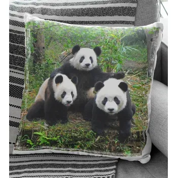 Dekorativní polštářek Polštář Pandy 29 x 29 cm