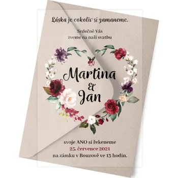 Svatební dekorace Plexi oznámení RAPIDY