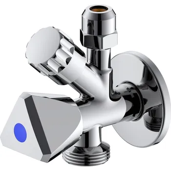 Ventil Kombinovaný rohový ventil (pračkoroháček) k pračce myčce - se zpětnou klapkou 550ZK CR