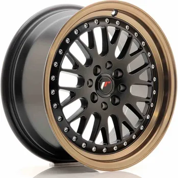 Alu kolo JR Wheels JR10 16x7 ET30 4x100/108 Matt Black w/Bronze Lip