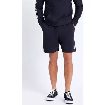 Pánské kraťasy BRIXTON kraťasy - Stem Fleece X Short Black (BLACK)