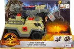 Mattel Jurasic World Jurský Svět Náklaďák Hon Na Dinosaury s Velociraptorem