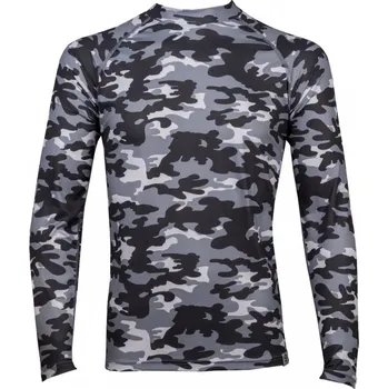 Nanosilver termo tričko potisk maskáč šedý pánské dlouhý rukáv M