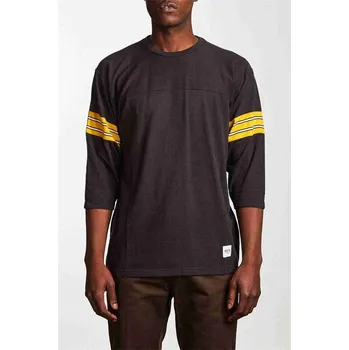 Pánské tričko BRIXTON triko - Greensboro 3/4 Slv Knit Washed Black (WABLK)