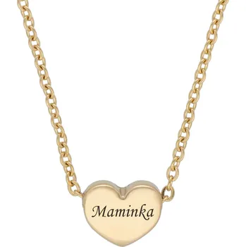 Řetízek Doria Řetízek MAMINKA se srdcem zlatá ocel G480