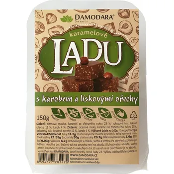 Bonbon Damodara Ladu karamelové s karobem a lískovými ořechy 150 g