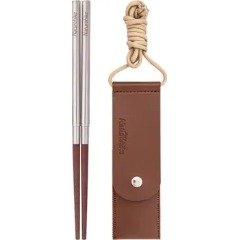 Příbor Naturehike skládací čínské hůlky dřevo/nerez 18g