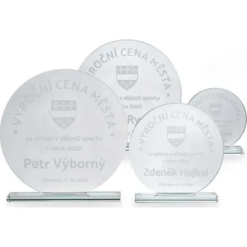 Skleněná plaketa 28017 v dárkové krabičce