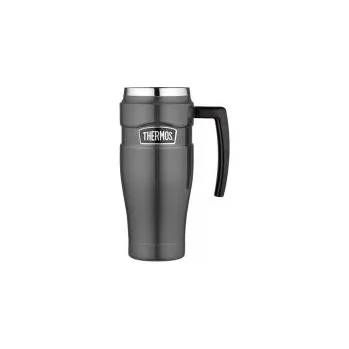 Termohrnek Thermos Style 470 ml termohrnek s madlem metalicky šedý Šedá termohrnek + DÁREK DLE VÝBĚRU!