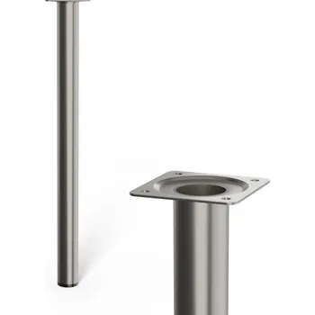 Stolová podnož Walteco Nábytková noha kulatá, průměr 30mm, výška 400mm, nerez design