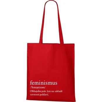 Plátěná taška Feminismus, Barva Červená, Velikost 40×45 cm, Canvas Nákupní taška 1109