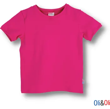 Chlapecké tričko Dětské tričko s krátkým rukávem Oli&Oli - tmavě růžová barva 104