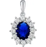 Stříbrný přívěsek Kate Middleton se syntetickým Safírem