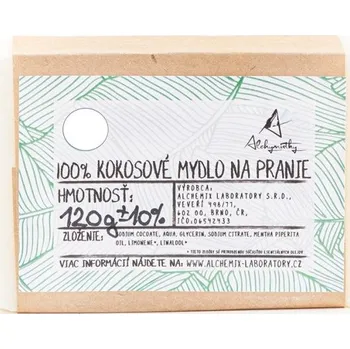 Mýdlo Alchymistky 100% kokosové mýdlo na praní bez vůně, pevné 500g
