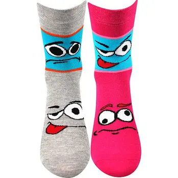 Dětské ponožky Boma TLAMIK - balení 2 páry v barevném mixu 26-28 (39-42) mix B / holka