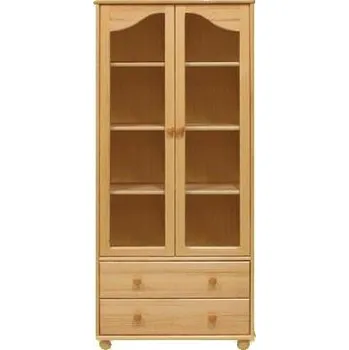 Komoda Vitrína prosklená z masivu 36 Barevné provedení: Dub