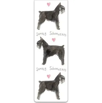 Záložka Záložka magnetická pejsci- klip Snazzy schnauzers (záložka do knihy s pejskem, pes, knírač)