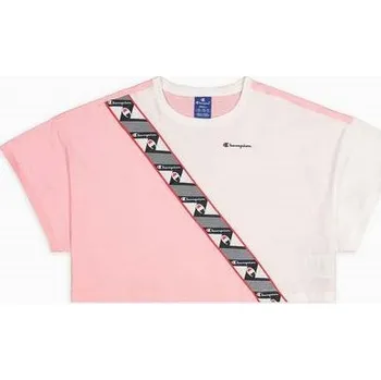 CHAMPION tričko - Colour Block Jacquard Logo Tape Cropped T-Shirt (PS024)