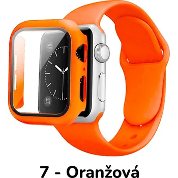 Příslušenství k chytrým hodinkám BPE Set 3v1 pro Apple Watch Velikost: 38mm, Barevná varianta: 7 - ORANŽOVÁ, Velikost řemínku: M/L (Pro obvod ruky 15-20 cm)