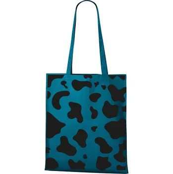 Plátěná taška Kravský vzor, Barva Petrolejová, Velikost 40×45 cm, Canvas Nákupní taška Bezvatriko.cz 1114
