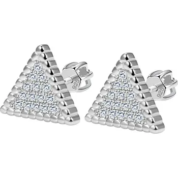 Náušnice Olivie Stříbrné náušnice na šroubek TROJÚHELNÍK 5917 Ag 925; ≤1,7 g.