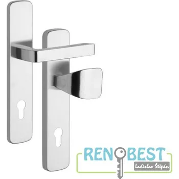 Dveřní kování ROSTEX Bezpečnostní kování RX 802 ASTRA Rozteč: 92 mm, Provedení: klika/madlo, Povrchová úprava: chrom - nerez