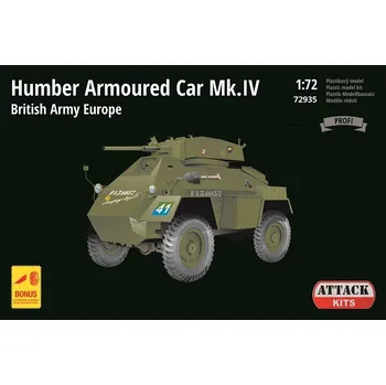 Plastikový model Attack Hobby Kits 1/72 Humber Armoured Car Mk.IV (w/ resin&PE)