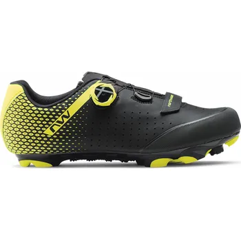 Pánské cyklistické tretry Pánské cyklistické tretry Northwave Origin Plus 2 Black/Yellow Fluo - 43,5
