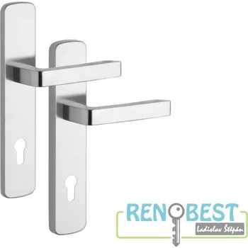 Dveřní kování ROSTEX Bezpečnostní kování RX 807 ASTRA Rozteč: 92 mm, Provedení: klika/madlo, Povrchová úprava: chrom nerez