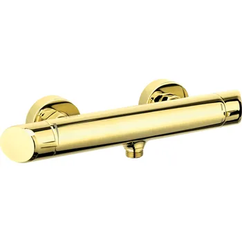 Vodovodní baterie Deante Arnika, termostatická nástěnná sprchová baterie, zlatá lesklá, BQA_Z40M