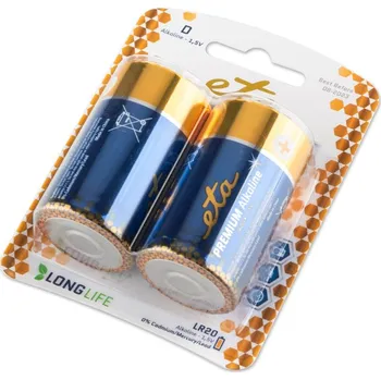Článková baterie ETA Premium Alkaline D LR20 2 ks