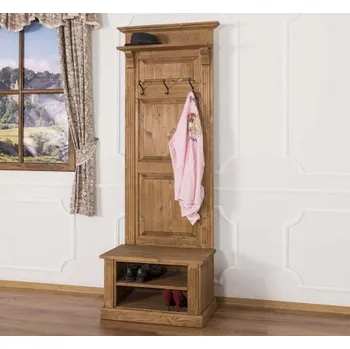 Botník Dřevěná předsíňová stěna GAIA 08 - vosk - P002