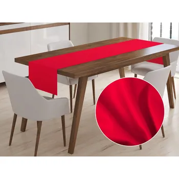 ubrus Bavlněný saténový běhoun na stůl ST-010 Sytě červený 20x160 cm