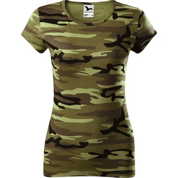 pracovní tričko Malfini Tričko MALFINI CAMO PURE dámské zelená S