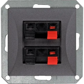 Stavebniny Timex Zásuvka Opus Style 2xAUDIO grafit