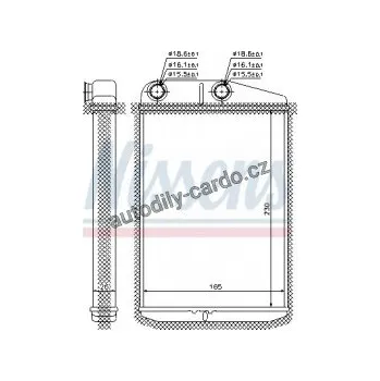 Chladič motoru Výměník tepla NISSENS 73989