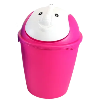Odpadkový koš Dětský odpadkový koš SLON v růžové barvě - 6 l