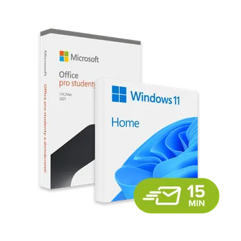 Operační systém Kancelářská aplikace Windows 11 Home + Office 2021 Home & Student - elektronická licence 32/64 bit