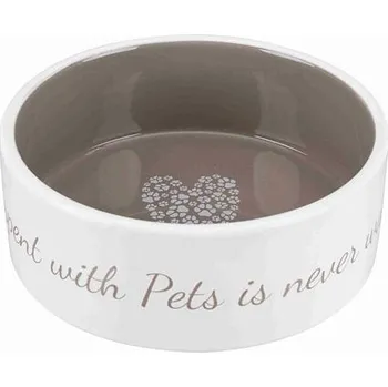 Miska pro psa Trixie Pet´s home keramická miska 0,8l/16 cm krémovo/hnědošedá