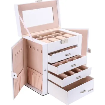 Šperkovnice Troli Bílá designová šperkovnice se zrcátkem + 2 měsíce na vrácení zboží