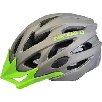 Sport Nexelo Straight šedo-zelená Matná přilba L ( 58-61 cm ) + DÁREK