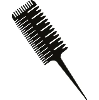 Xanitalia Hřeben Xan melírovací plastový hrot, černý 24cm