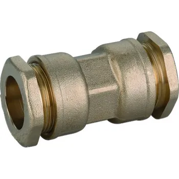 Fitinka PE mosazná spojka přímá krátká na polyetylénové trubky (polyš) - 25x25 4805