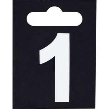 Walteco Číslo 1, formát 50x65mm, výška 40mm, bílé, samolepka Množství: 1 ks