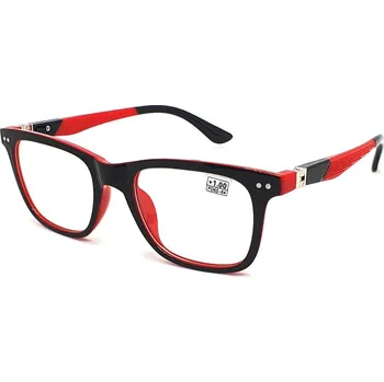 Brýle na čtení Dioptrické brýle CH8805 +1,00 black/red2 flex